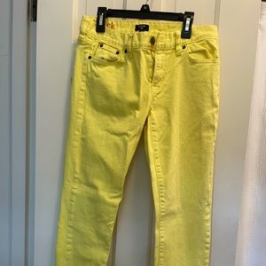 Yellow Toothpick J. Crew Jeans